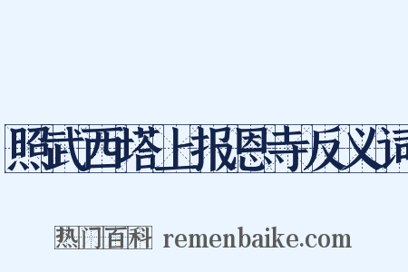 照武西塔上报恩寺反义词是什么意思的图片